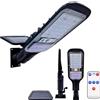 MAKA change your life quality MAKA Lampione con Pannello Solare 10w 18W 30W 60W Monocristallino Led Esterno Telecomando Leds Impermeabile Fotovoltaico Ip66 Faro Luce Fredda 6500K 9 Ore Autonomia Sensore Crepuscolare (10W)