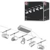 Paulmann CorDuo, sistema di cavi per faretti, 94465, set di base Cup, massima CC 5 pezzi da 10 Watt l'uno, estensibile, cromato, opaco, in plastica/metallo, GU 5,3, senza lampadine