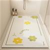 Z·Bling Tappetino Doccia Antiscivolo 70x110cm,Tappeto Doccia Senza Ventose,Tappetino Vasca Antiscivolo con Fori di Drenaggio,Floreale H