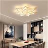 JIAODIE Moderna LED Plafoniera Dimmerabile Creativo Forma Di Fiore Disegno Lampada Da Soffitto Soggiorno Camera Da Letto Stanza Dei Bambini Metallo Acrilico Petalo Lampadario,10heads/Ø85CM