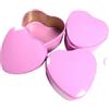 C.X.Y. 20 Pezzi scatole a Forma di Cuore Metallo Latta Ferro portaconfetti Contenitore bomboniera (ROSA)