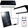 MAKA change your life quality MAKA Luce Solare Led Esterno con Pannello Solare IP65 con Sensore Crepuscolare Attivazione di Notte 2 Lampade con Telecomando Lunga Autonomia Ricarica Fotovoltaico Monocristallino (2 Lampade)