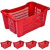 BuyStar 6 Cassette Agricole Impilabili Sovrapponibili Semichiuse Per La Raccolta Di Olive, Uva, Pomodori, 40 Litri Kg 25