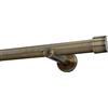 Sento Kit Bastone per Tende in metallo 25mm Ottone Antico Modern Montaggio Muro 120 cm (1x120cm) ALBANA