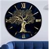 Generico Orologio da Parete, Soggiorno, Cucina, Moderno,Effetto marmo, Base legno, Lavorazione a resina, Numeri a rilievo, Diametro disponibile 40/60/80/100 cm, Made in Italy (40cm, Ulivo)
