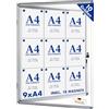 Master of Boards Mob Bacheca 4xA4 Resistente alle intemperie incl. 8 magneti Box Informazioni Bacheca Magnetica e scrivibile Bacheca per Poster con Cornice in Alluminio e Vetro Acrilico (9 x A4)