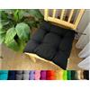 Olenka Cuscino per sedie a trapezio 40 x 35 x 8 cm cuscini per seduta decorazione casa giardino Interno ed Esterno (nero)