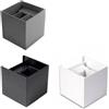 Teramo led Applique Cubo LED 12W IP65 Impermeabile Doppia Emissione Nero