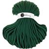 Bobbiny Jumbo 9 mm intrecciato macramè (verde pino) 100 m