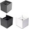Teramo led Applique Cubo LED 12W IP65 Impermeabile Doppia Emissione Grigio
