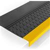 ANRO - Tappetino per gradini in gomma per esterni e interni, antiscivolo, per scale, dimensioni 75 x 30 x 4 cm, colore giallo