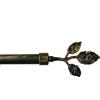 emmevi Bastone Tenda Ferro Estendibile Asta Scorritenda Anelli mod.BASTONE TENDA FOGLIE 160-300 NERO ORO