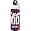 Generico Borraccia Termica Tifoso Calcio Serie A Tifoso Milanista Interista Napoletano Personalizzata con nome e numero Misura 23x21 in Alluminio Sublimatico (Tifoso Bologna)