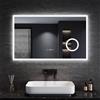 SONNI Specchio da Bagno a LED con illuminazione, Specchiera Bagno con Luce 100 x 60cm con Illuminazione, Funzione Tri-colore Dimmerabile e Infinitamente, Montaggio Verticale e Orizzontale