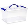PlasticForte Plastic Forte, Scatola portaoggetti, Trasparente, 12 Litri, con Manico