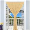 IL BOTTEGONE Tenda Antimosche per Porta Finestra a Pannello con Telaio in PVC, 100 x 220, Moschiera con Corde a Pallini per Esterno Interno Fili a Caduta - (Beige)
