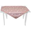 Russo Tessuti Centro Centrotavolo 90X90CM Arredo Cucina Living Decoro Tavolo Cuori Paris Love-Rosa Cipria