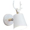 Mengjay Creativo Applique da Parete Moderno Lampada da Parete Semplice Lampada a Muro E27 Testa di Cervo Nordico Stile Art Deco per Camera da Letto dei Bambini, Ristorante, Corridoio, Scale, Bianco