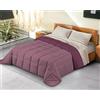 BANZAII TEXTILE INNOVATOR ONLINE Banzaii Trapunta Invernale in Ecopiuma Double Face Super Soft Una Piazza Singolo 170x260 cm Rosa/Lavanda