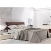 IlGruppone Trapuntino Singolo 170x250 cm Primaverile Estivo, Copriletto Double Face Anticarro e Traspirante, Imbottitura 100 gr/mq - Trapunta Estiva Leggera Bicolore 1 Piazza (Singolo, Tortora)