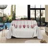IlGruppone Telo Arredo Made in Italy in Cotone Grandfoulard Copritutto Copridivano Copriletto-Teli Sofà Arredatutto-Drappeggio-Arazzo-Copridivano Grand Foulard Letto - Matrimoniale - Cuori Rosso