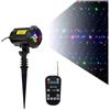 HPHPH Luci Natale Esterno, Proiettore natalizio Faretto paesaggistico a LED Lampada for proiettore con spettacolo di stelle rosse e verdi for le vacanze natalizie da parete di Halloween ,Halloween, Natale.