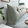 WNRLL Cuscino di Supporto per Testiera del Letto,Cuscino per Schiena per Divano Lettura, Schienale Velluto Rimovibile Triangolare Cuscino Tatami,11,80x50x20cm/30x20x8in