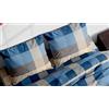 SpazioTessile Copripiumino Sacco a Parure o Completo Scotland at 100% Cotone (Solo coppia federe 50x80, Azzurro)