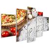islandburner Quadro moderno Amo la pizza scritta nella farina Stampa su tela - Quadri moderni x poltrone salotto cucina mobili ufficio casa - fotografica formato XXL GNQ