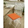 BOTTARO Cuscino Sedia Cucina Sfoderabile Tinta Unita cm 40x40 (Arancio)