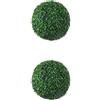 QOKLIYUI 2 Set di La Simulazione a Bassa Manutenzione Lascia la Palla d'erba Versatile e realistica Durevolezza di Lunga Durata Plastica Verde Ecologico 30 cm, Verde 30 cm 2Insieme