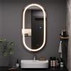 Vicco Specchio bagno Miral, Vetro, 100 x 50 cm con illuminazione frontale, adatto al montaggio a parete per ambienti umidi