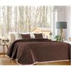 IlGruppone Coperta Flanella Invernale,Plaid Pile Morbida Calda Lavorazione Quadretti Peluche Copri Letto Divano Finta Pelliccia Singola Matrimoniale Doppio Lato Copertina Divano - Singolo - Marrone
