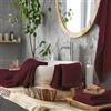 IlGruppone Set Asciugamani Da Bagno Nido D'ape In Puro Cotone Asciugamano Super Assorbenti Asciugatura Extra Rapida Morbidi Telo Doccia Salvietta Viso Salviette Ospite Lavette Nido Ape - Bordeaux - 5 Pezzi