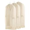 DOUZIO 3 Pezzi Custodie per Abiti Di Grande Capacità, Traspiranti, In Organza Traslucida, Copriabiti Da Armadio, Copri Abiti Lunghi, Antipolvere, Per Pellicce, Piumini E C(Size:Wide-130cm/51.2in,Color:Beige)