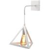 VR VETRINEINRETE Vetrineinrete® Applique da parete pendente a forma di triangolare 3D stile minimal con portalampada E27 (Bianco)
