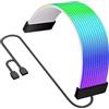 Generico Striscia LED RGB, Decor Silicone Per Case PC, Copricavo Per Scheda Madre PC, Per Scheda Grafica Computer GPU Monitor Sala Giochi Scrivania Ufficio Appassionati Di Tecnologia E Streamer