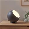 lux.pro Lampada da Tavolo in Metallo con Paralume Semisferico Lampada da Comodino Ø20 x 20 cm per Soggiorno Camera da Letto Angolo Lettura - Grigio