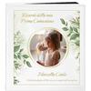 Maverton Album Foto Personalizzato - Copertina in Pelle Sintetica Bianca Personalizzata con Stampa Colorata - 60 pagine nere - 240 foto 10x15 cm - regali per prima comunione - Comunione