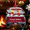 Smile lab Decorazione Natalizia Personalizzata con Nomi,Pallina di Natale Acrilica con Famiglia Pupazzo di Neve,2-8 Nomi,Addobbo Albero di Natale Personalizzato,Regalo Originale per Famiglia e Amici (style01)