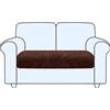 SHUOJIA Copriseduta Divano, Fodera per Cuscino Indipendente, Antiscivolo Copriseduta Divano Elasticizzato Copri Cuscini Divano 1/2/3/4,Protezione del Cuscino Sedile del Divano (Brown,Large-2-Seater)
