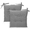 Russo Tessuti 6 Cuscini Sedie Cucina Coprisedia Cuori Pois Imbottiti Laccetti Grigio