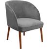 YCDZSW Fodere Coprisedia per Sala da Pranzo | Fodera per Sedia Scandinava Copripoltrona | Coprisedie con Braccioli Fodera Poltroncina per Ufficio Pranzo Cucina (Grigio,1 PCS)