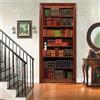 A.Monamour Adesivo Porta Autoadesiva 3D Vecchi Libri Sullo Sfondo Della Libreria Scaffale In Legno Vinile PVC Adesivi per Porte Interne Pellicola Adesiva Poster Murale Parete Carta da Parati 85x200cm
