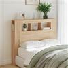 Gecheer Testiera per Letto Piazza e Mezza,con Cotenitore,con LED,in Multistrato,Rovere Sonoma,120x18,5x103,5 cm,Testata Letto,Singolo,Spalliera Letto Singolo,con Contenitore
