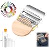 Generic Kit Patchmaker 2.0, kit Knit-Patch Patchmaker 2.0, piccolo strumento per tessitura su telaio da rammendo, per riparazioni rapide di cucito, forniture artigianali per cucito Arti di tessitura 12 Hooks