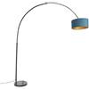 Qazqa xxl - Lampada da terra con paralume Moderno - 1 luce - L 2070 mm - Blu - Moderno - Soggiorno I Camera da letto
