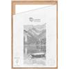 CLAMARO 'SFR35' - Cornice con giunti ombreggiati in MDF per telaio da 60 x 80 cm, in legno di quercia anticato, colore argento, per telai e tele, con gancio e materiale di montaggio