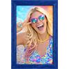 eacommerce Cornice Colorata in legno di pino Portafoto mod. AURORA per poster puzzle (Blu, 30x40 cm)