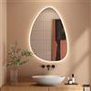 Dripex Specchio Bagno LED 80x55 cm - Specchio da Trucco con Luce - Anti Nebbia - 3 Temperature Colore e Dimmerabile 3000K-6500K- HD Moderno Specchio da Parete con Funzione memoria-IP44